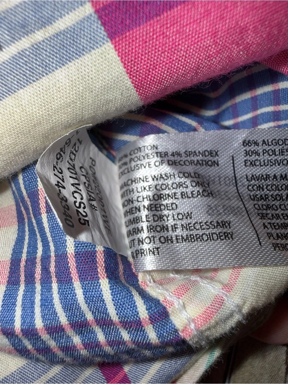 U.S. Polo Assn. Boys Pink Blue Green Plaid Button-Down Shirt